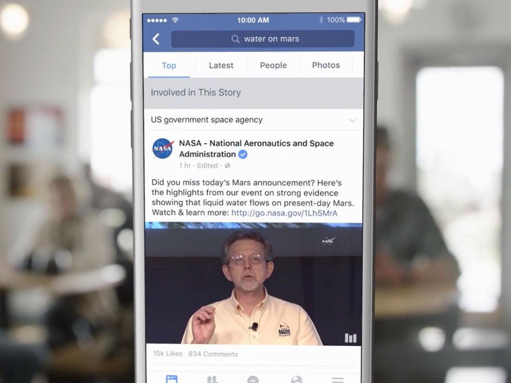 Así será el nuevo buscador de Facebook