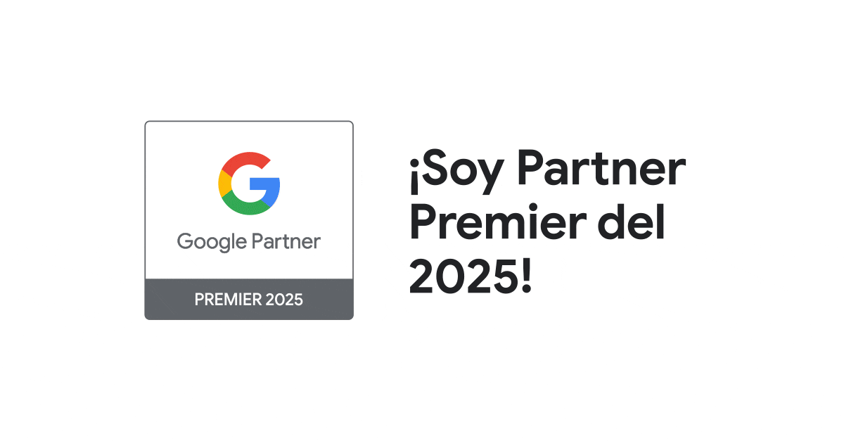 Logo de Google Partner Premier 2025. ¡Soy Partner Premier del 2025!