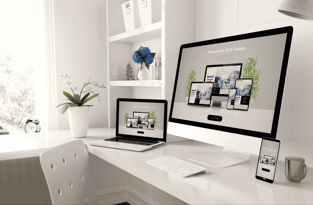 Diseño web adaptable en pantalla de ordenador, portátil y móvil. Diseño web exitoso para empresas locales.
